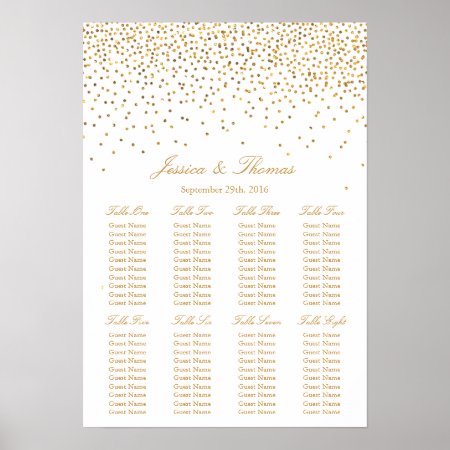 The Vintage Glam Gold Confetti Wedding Collection Poster