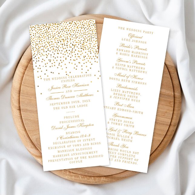 The Vintage Glam Gold Confetti Wedding Collection Program (Creator Uploaded)