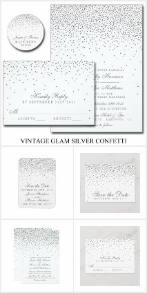 The Vintage Glam Silver Confetti Collection