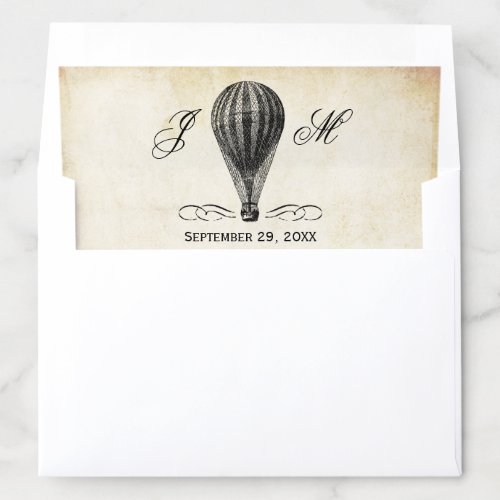 The Vintage Hot Air Balloon Wedding Collection Envelope Liner