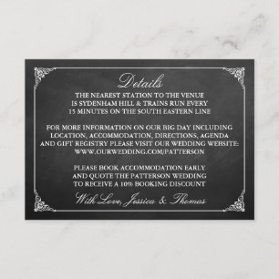 The Vintage Marriage Chalkboard Wedding Collection Enclosure Card