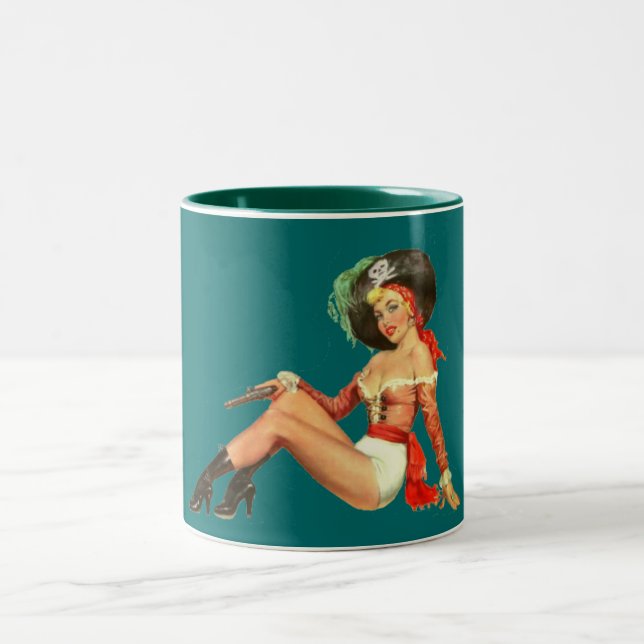 The Vintage Mermaid Pirate Coffee Cup (Center)