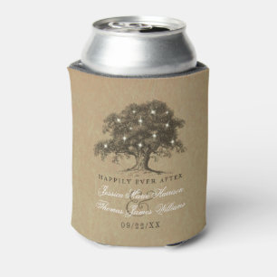 The Vintage Old Oak Tree Wedding Collection Can Cooler