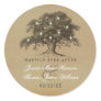The Vintage Old Oak Tree Wedding Collection Classic Round Sticker