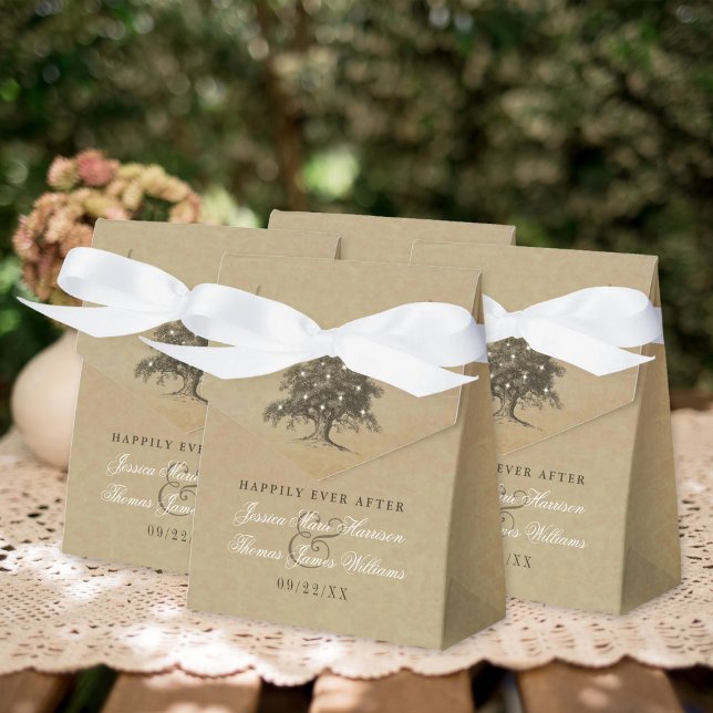 The Vintage Old Oak Tree Wedding Collection Favor Boxes (Creator Uploaded)