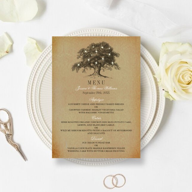 The Vintage Old Oak Tree Wedding Collection - Menu (Creator Uploaded)