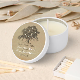 The Vintage Old Oak Tree Wedding Collection Mini Candle Favors