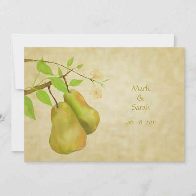 The Vintage Perfect Pear II Invitation (Front)