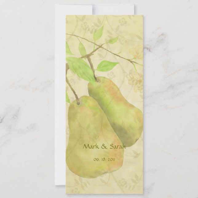 The Vintage Perfect Pear Invitation (Front)