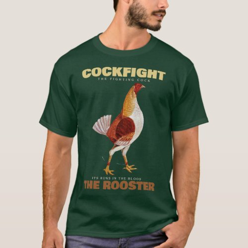 The Vintage Rooster Painting T_Shirt