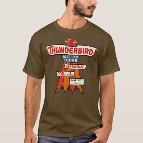 The Vintage Thunderbird Motel Sign T_Shirt