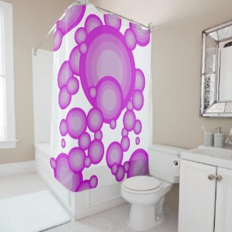 The Violet 70's year styling Shower Curtain