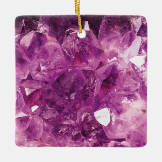 The Violet Crystal Ceramic Ornament (Front)