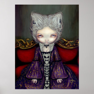 The Violet Duchess gothic rococo lowbrow Art Print