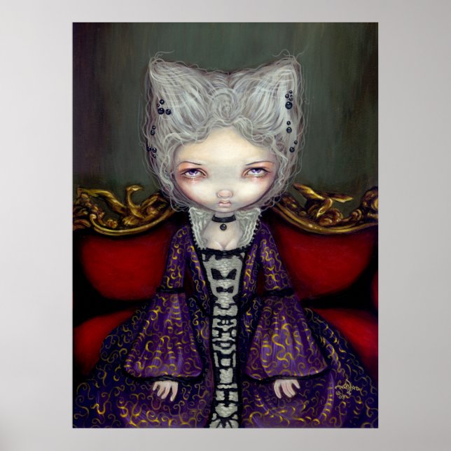 The Violet Duchess gothic rococo lowbrow Art Print (Front)