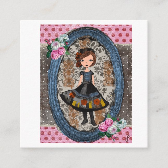 The Violet Paper Doll: A Tale of Plum & Petals Enclosure Card (Front)