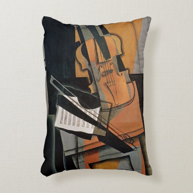 The Violin, 1916 Decorative Pillow (Front(Vertical))