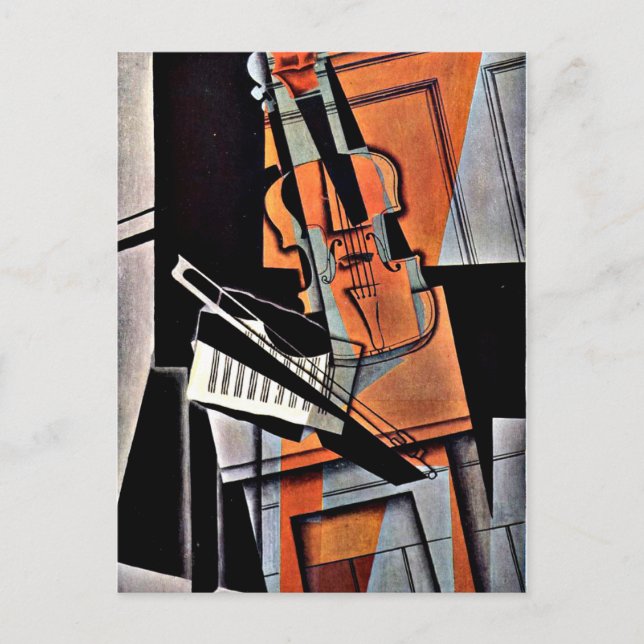 The Violin - Abstract Painting by William Harnett Postcard (Front)