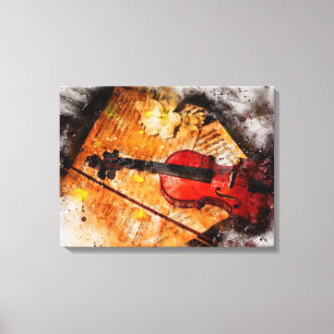 The violin canvas print