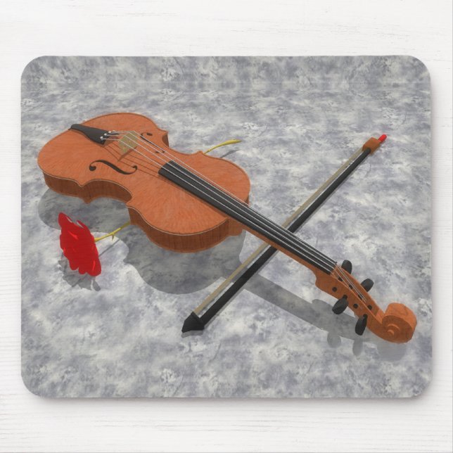 The Violin & The Rose: Custom Mousepad (Front)