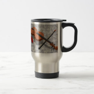 The Violin & The Rose: Custom Travel Mug
