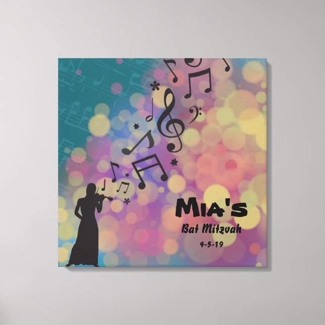 THE VIOLINIST Bat Mitzvah Sign In Board (Front)
