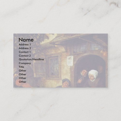 The Violinist. By Adriaen Van Ostade Business Card