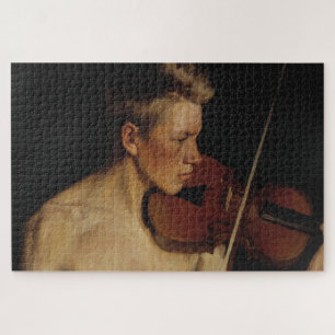 The Violinist (Male Musician) (by Pekka Halonen) Jigsaw Puzzle