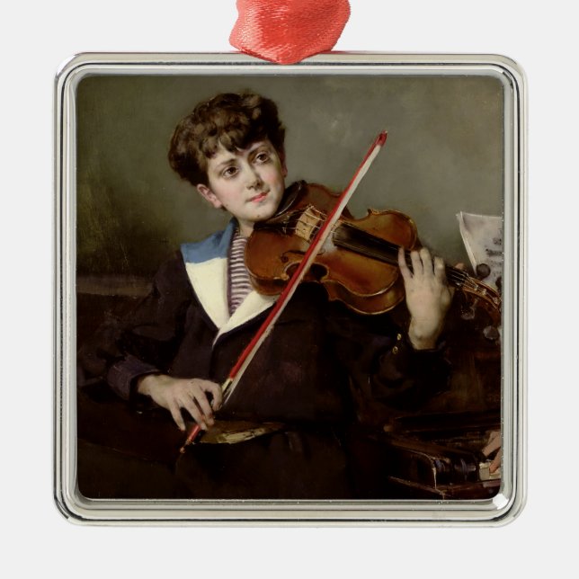 The Violinist Metal Ornament (Front)