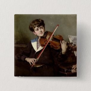 The Violinist Pinback Button