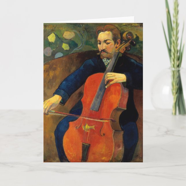 The Violoncellist Schneklud | Paul Gauguin Card (Front)