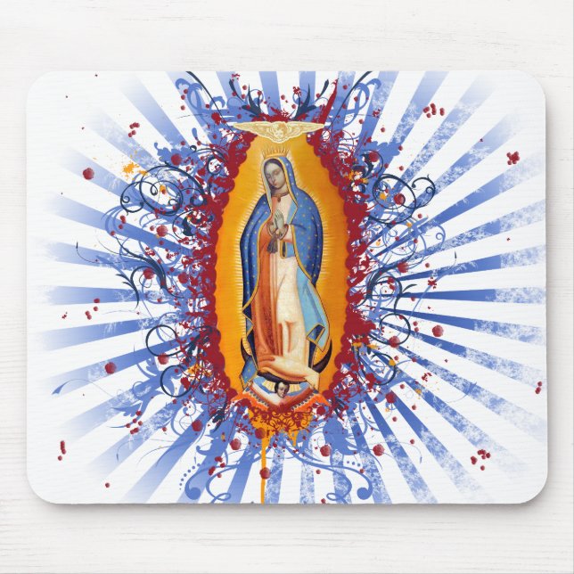 The Virgen de guadalupe! Look closer... Mouse Pad (Front)