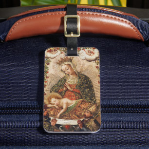 The Virgin Adoring the Christ Child at Christmas Luggage Tag