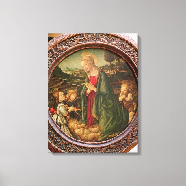 The Virgin Adoring the Christ Child Canvas Print (Front)