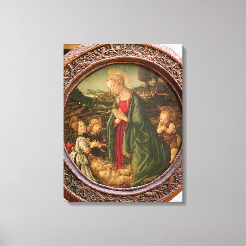 The Virgin Adoring the Christ Child Canvas Print