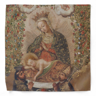 The Virgin Adoring the Christ Child Christmas Bandana