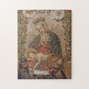 The Virgin Adoring the Christ Child Christmas Jigsaw Puzzle