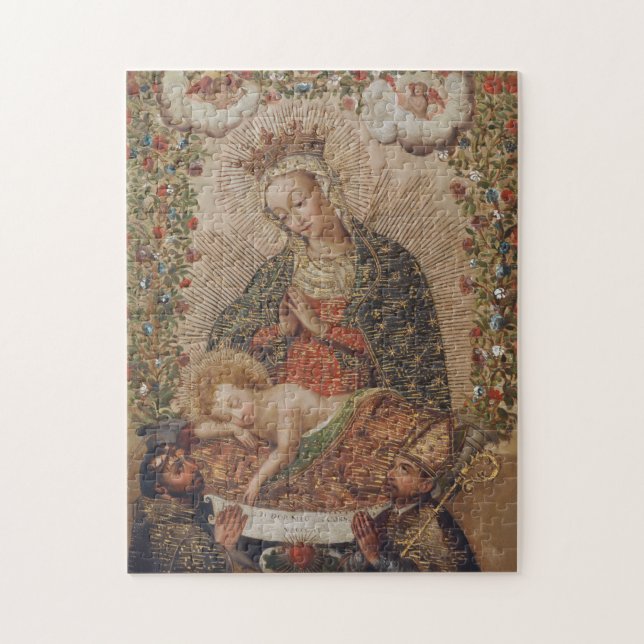 The Virgin Adoring the Christ Child Christmas Jigsaw Puzzle (Vertical)