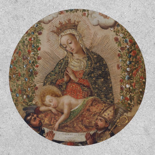 The Virgin Adoring the Christ Child Christmas Patch (Front)