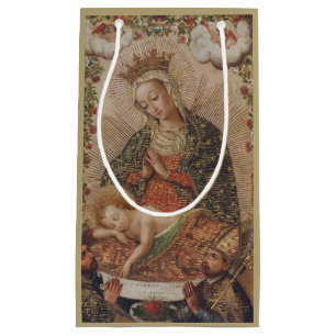 The Virgin Adoring the Christ Child Christmas Small Gift Bag