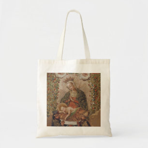 The Virgin Adoring the Christ Child Christmas Tote Bag