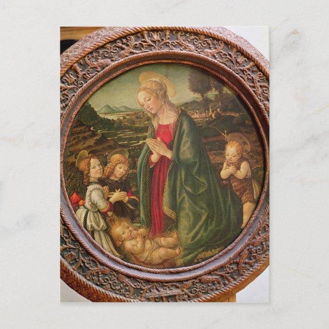 The Virgin Adoring the Christ Child Postcard (Front)