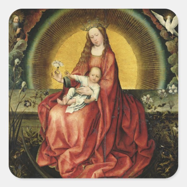 The Virgin and Child 2 Square Sticker (Front)