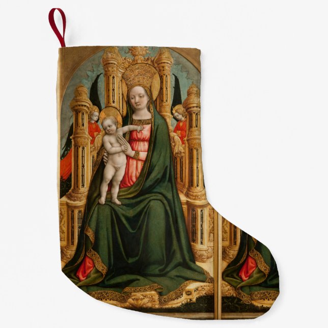 “The Virgin and Child” art Christmas stocking (Front)