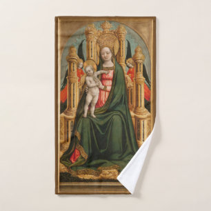 "The Virgin and Child" art hand towel