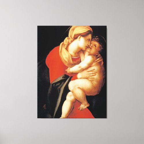 The Virgin and Child by Jacopo Da Pontormo Canvas Print