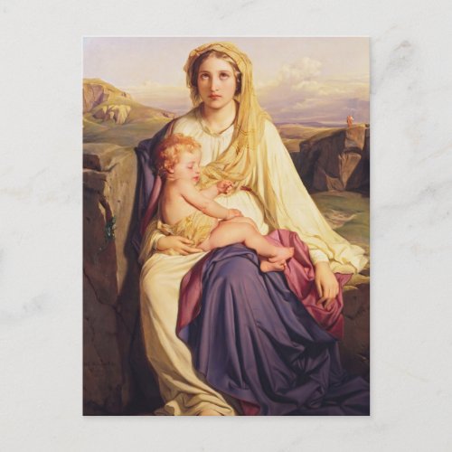 The Virgin and Child by Paul Delaroche Postcard