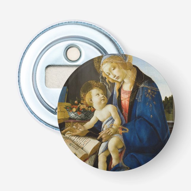 The Virgin and Child by Sandro Botticelli Bottle Opener (Front)