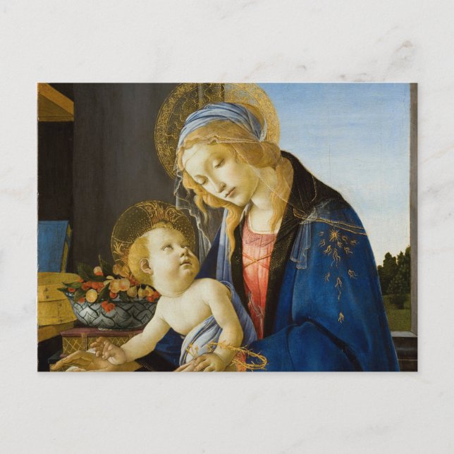 The Virgin and Child by Sandro Botticelli Postcard (Front)