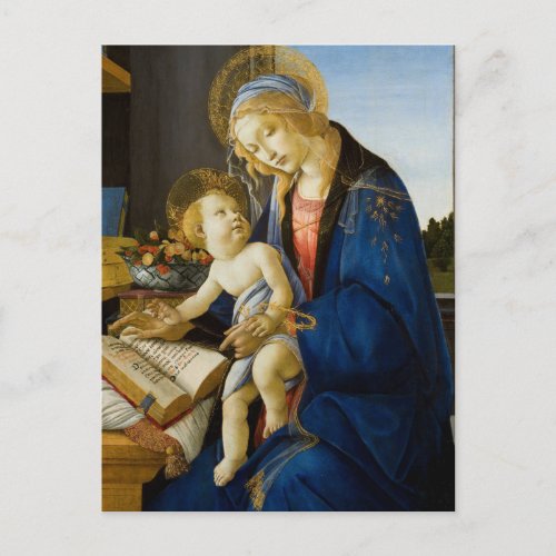 The Virgin and Child by Sandro Botticelli _ Postcard